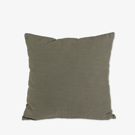 Kudde Linnemix 50x50cm Mörk Khakigrön