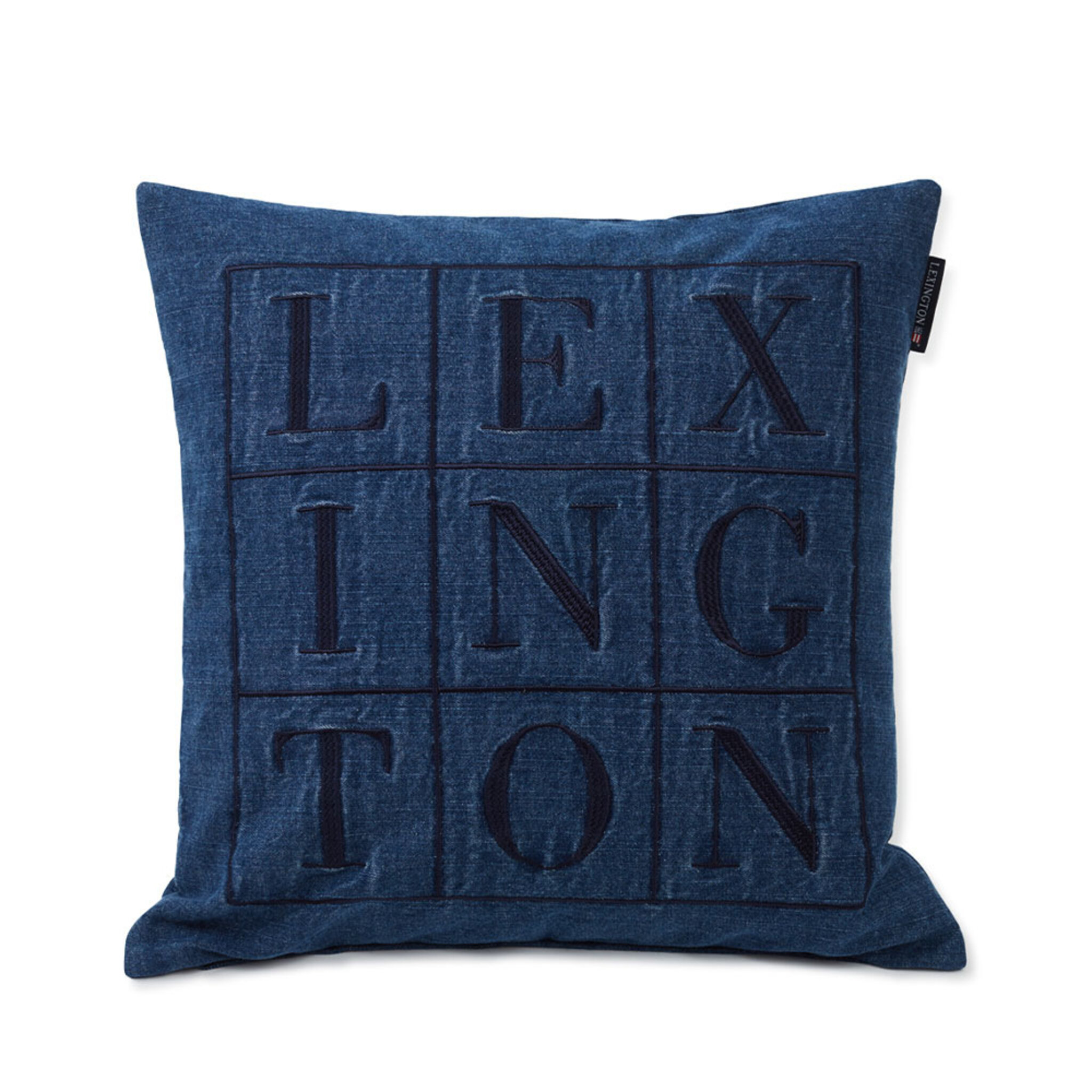 Sham Denim Logo Cotton Pillow Cover, 50X50