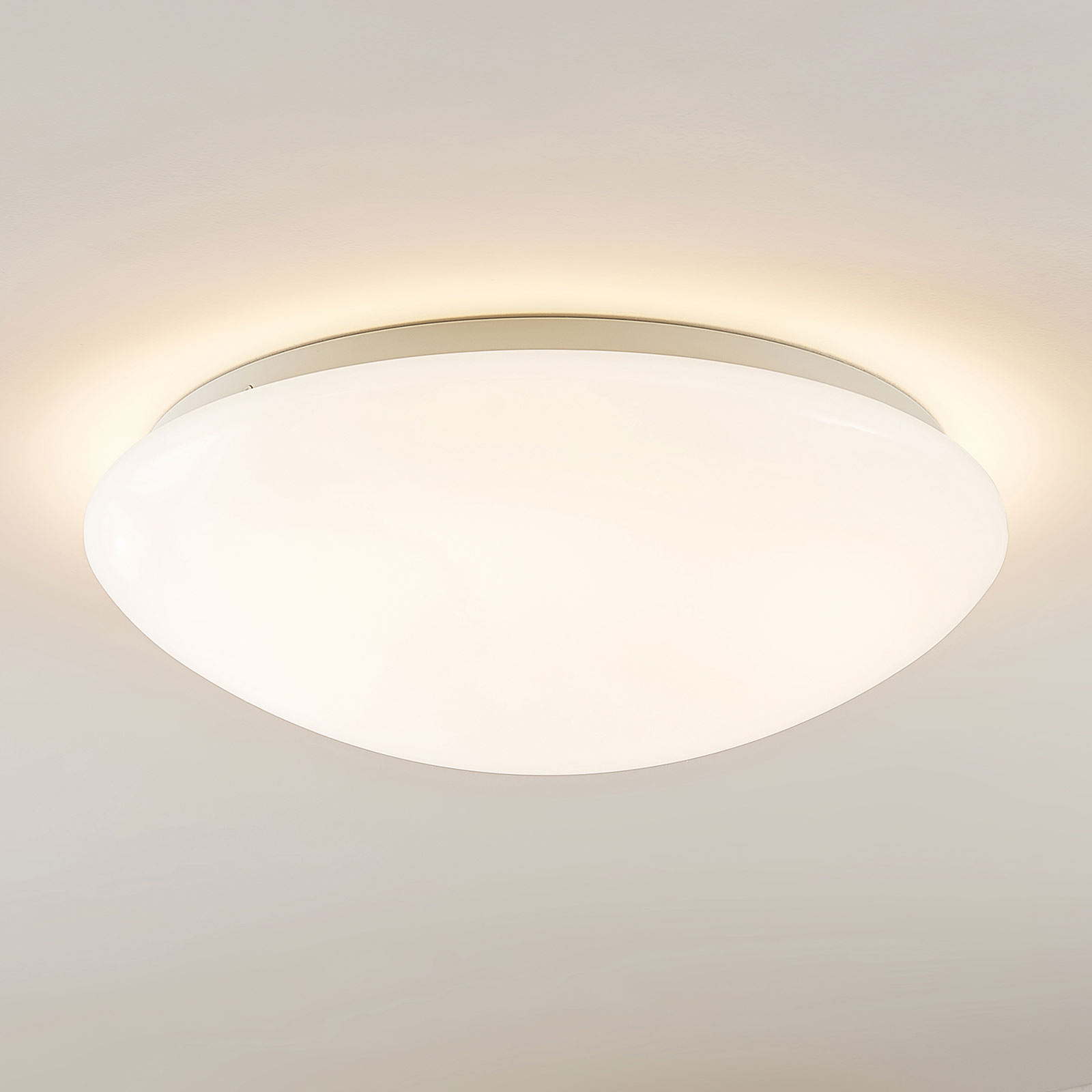 Arcchio Younes LED-taklampa, vit, rund, 40 cm