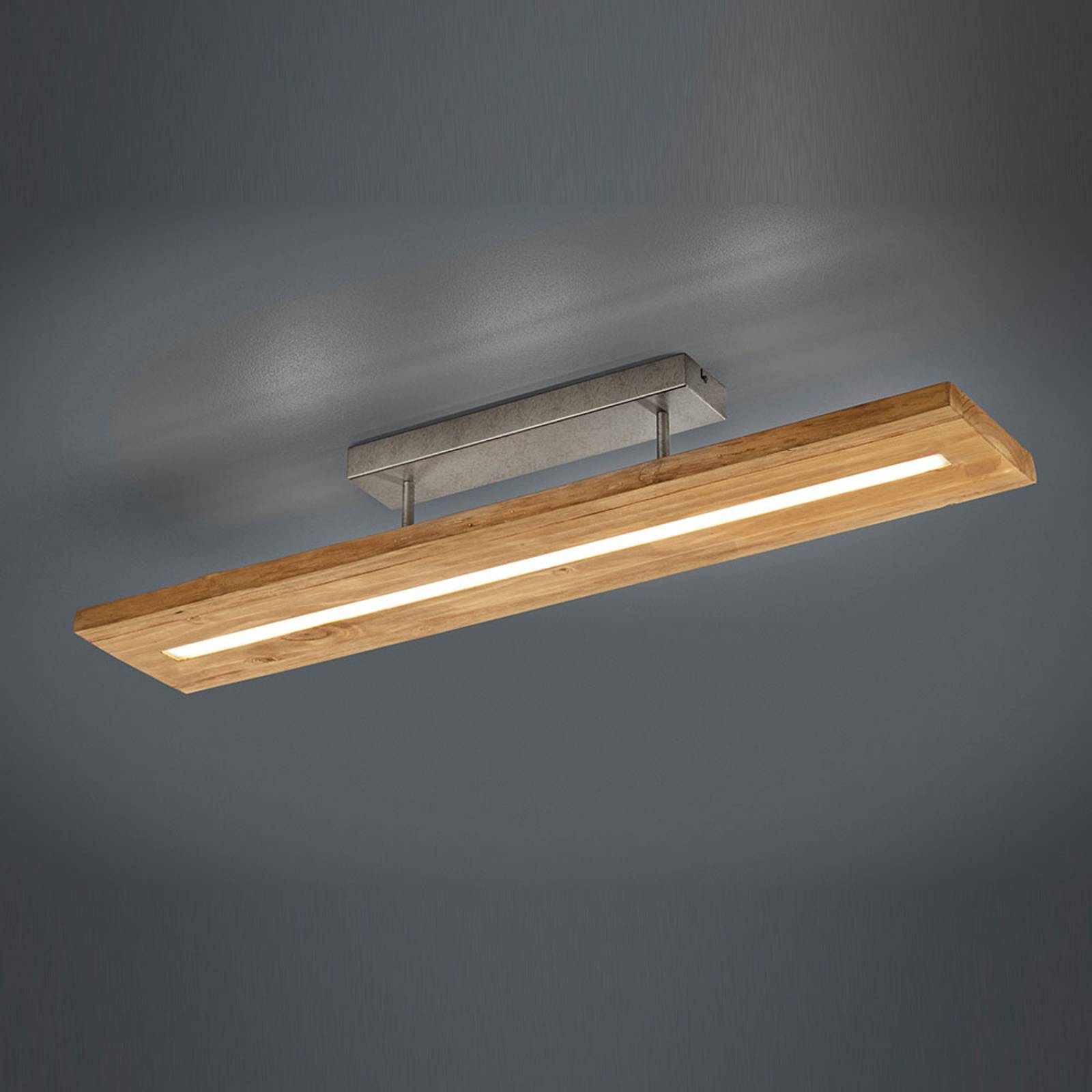 LED-taklampa Brad av trä