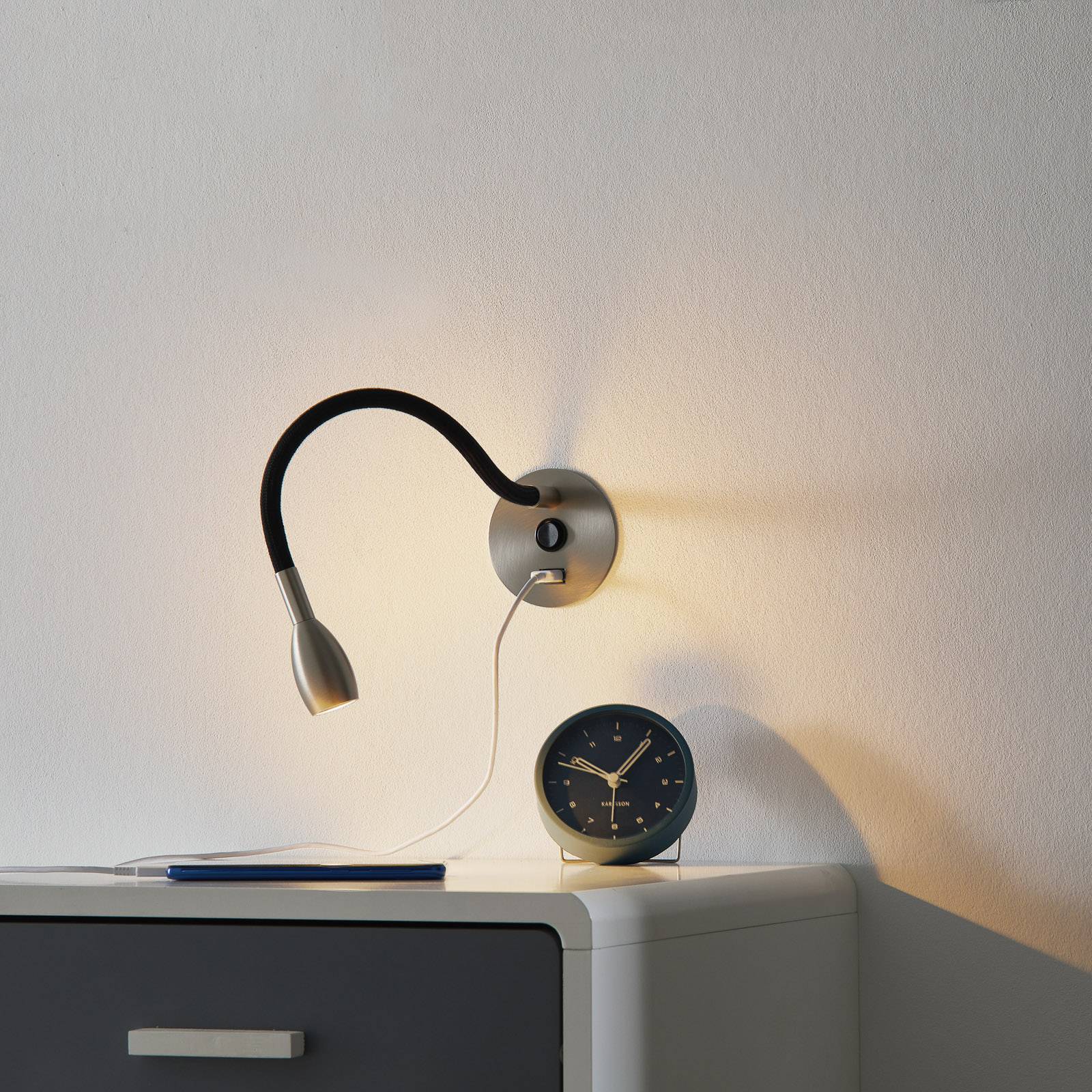 Med USB-charger - LED-vägglampa Flexy Light