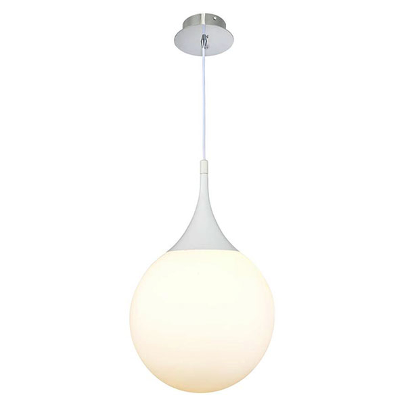 Snövit hänglampa Dewdrop – 30 cm