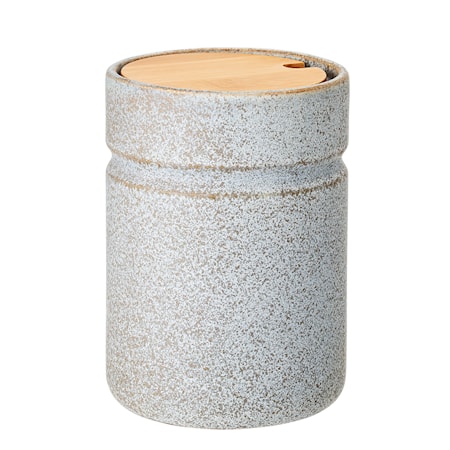 Hazel Jar w/Lid, Grey, Stoneware