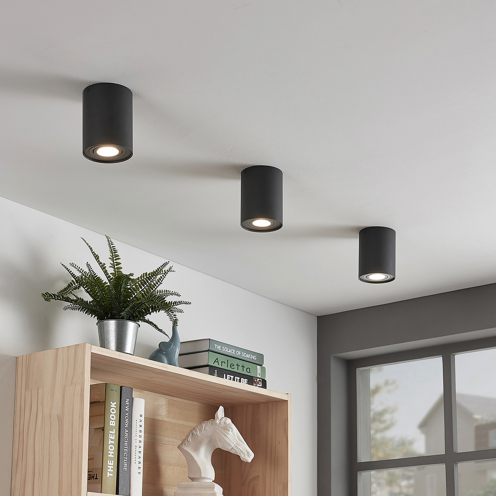 ELC Jeyla påbyggnads-downlight, GU10, antracit
