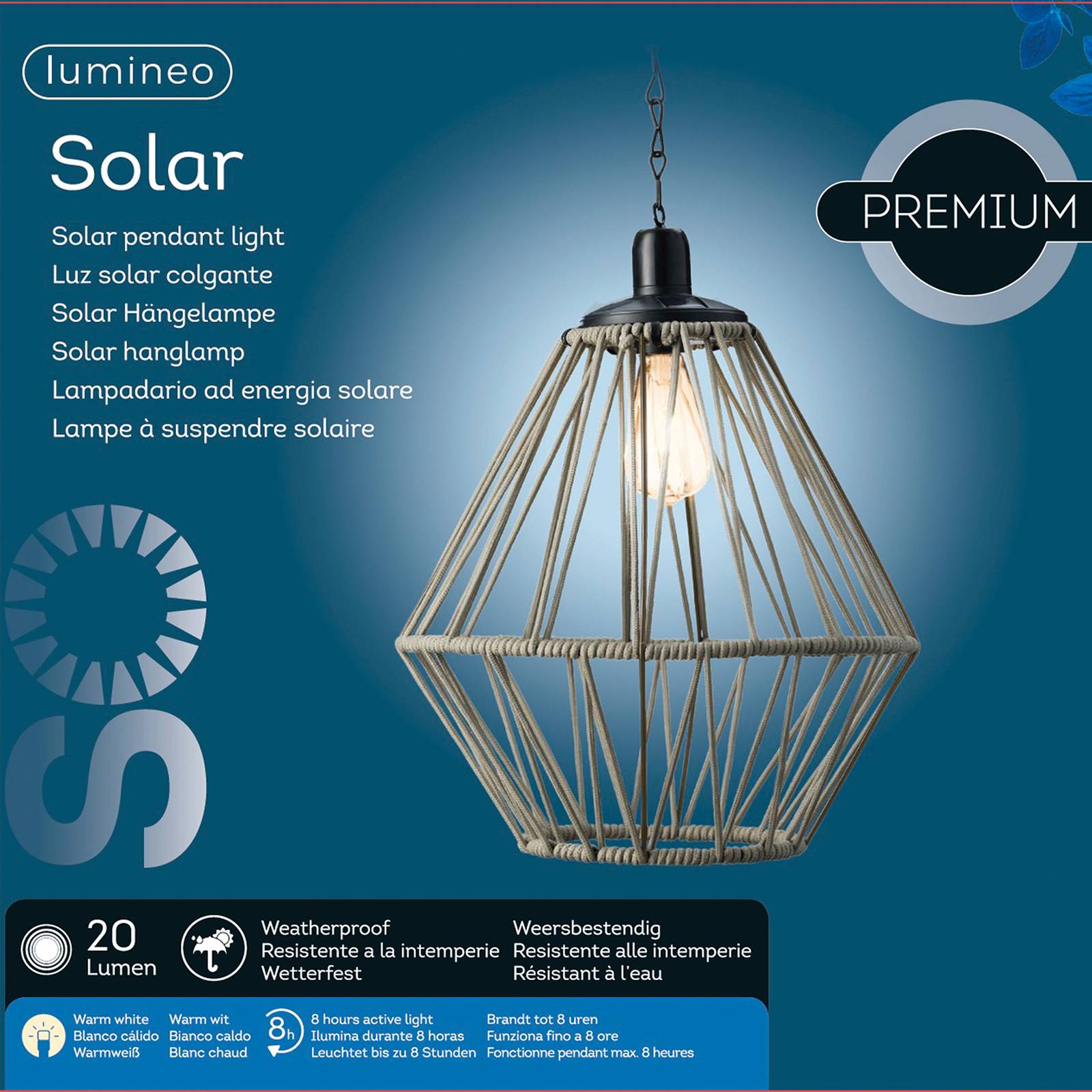 LED-solcellshänglampa 894176 sand