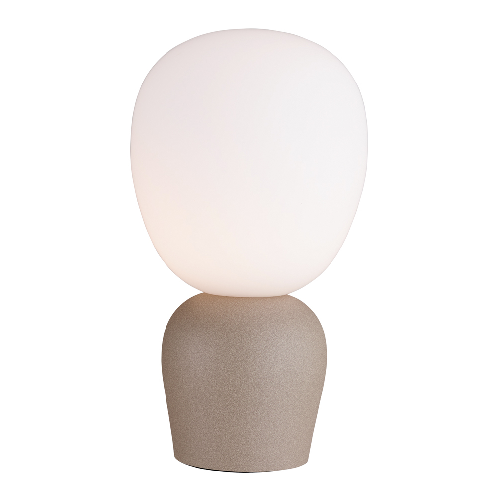 BELID - Buddy Bordslampa 18,4 cm Sand Struktur/Opal Glas