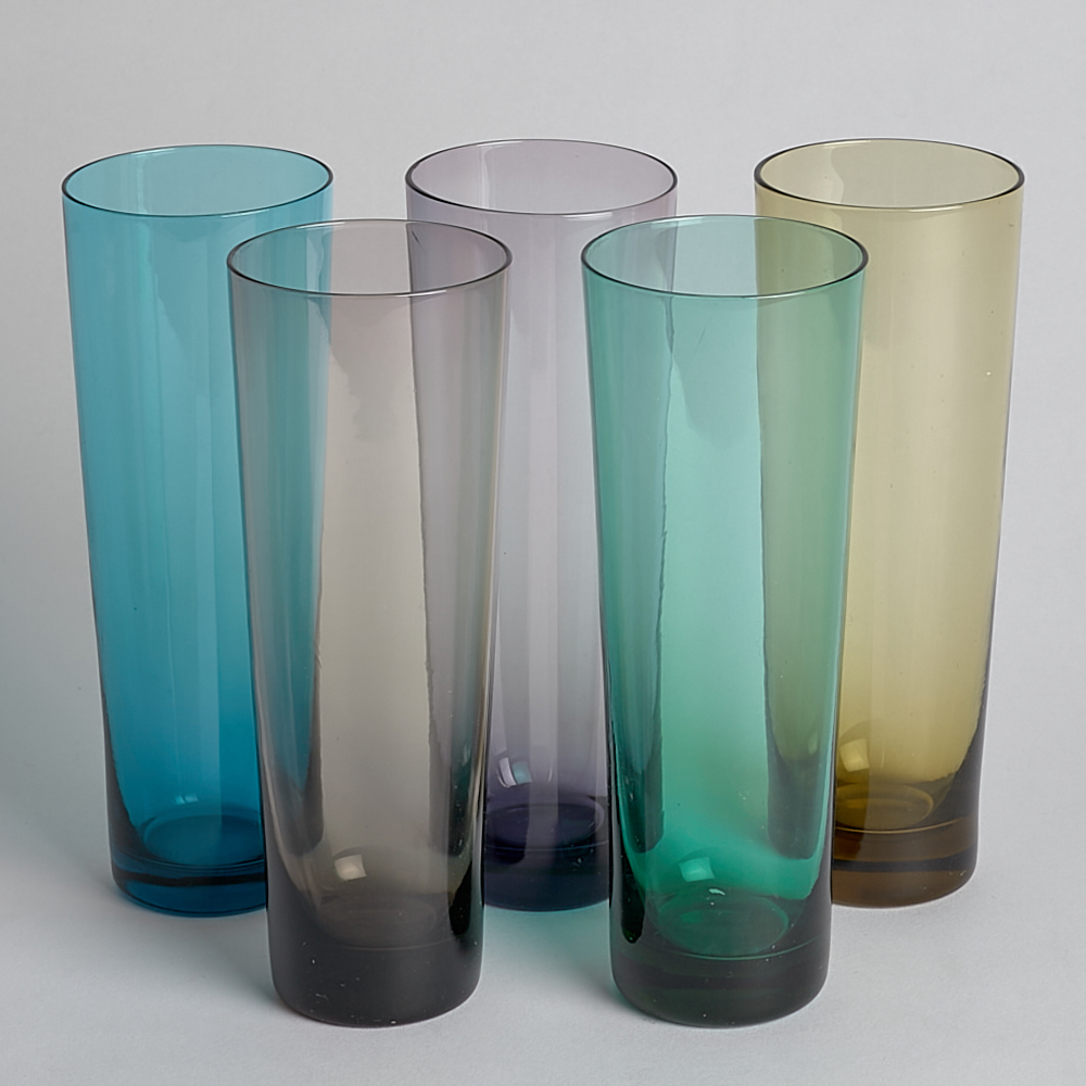 Vintage - SÅLD Färgade Dricksglas Ekenäs 5 st