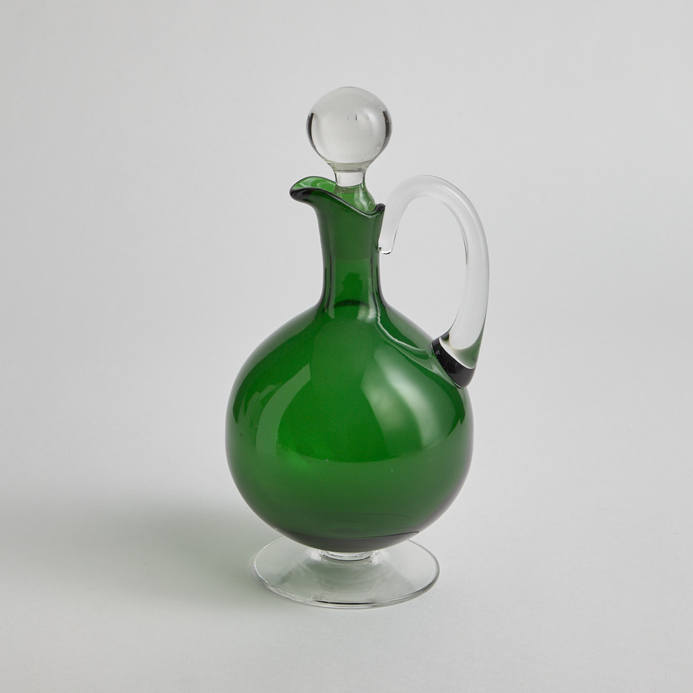 Vintage - Karaff i Grönt Glas