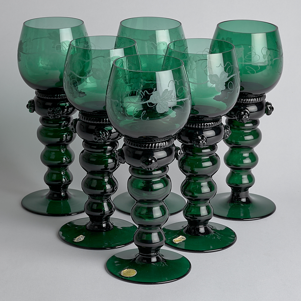 Vintage - SÅLD Remmare Glas Tyskland 6 st