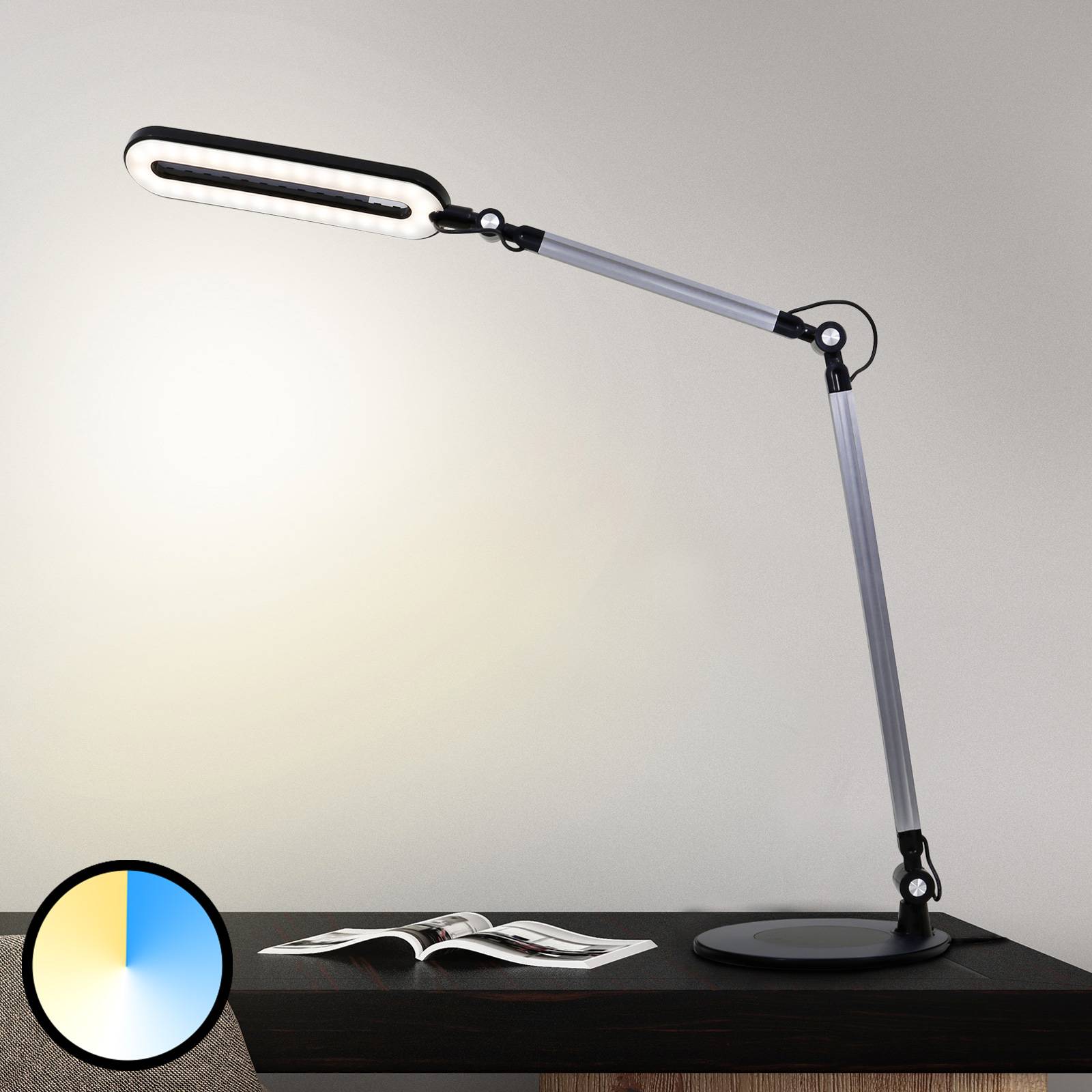 LED-bordslampa 7509-015, CCT, dimbar
