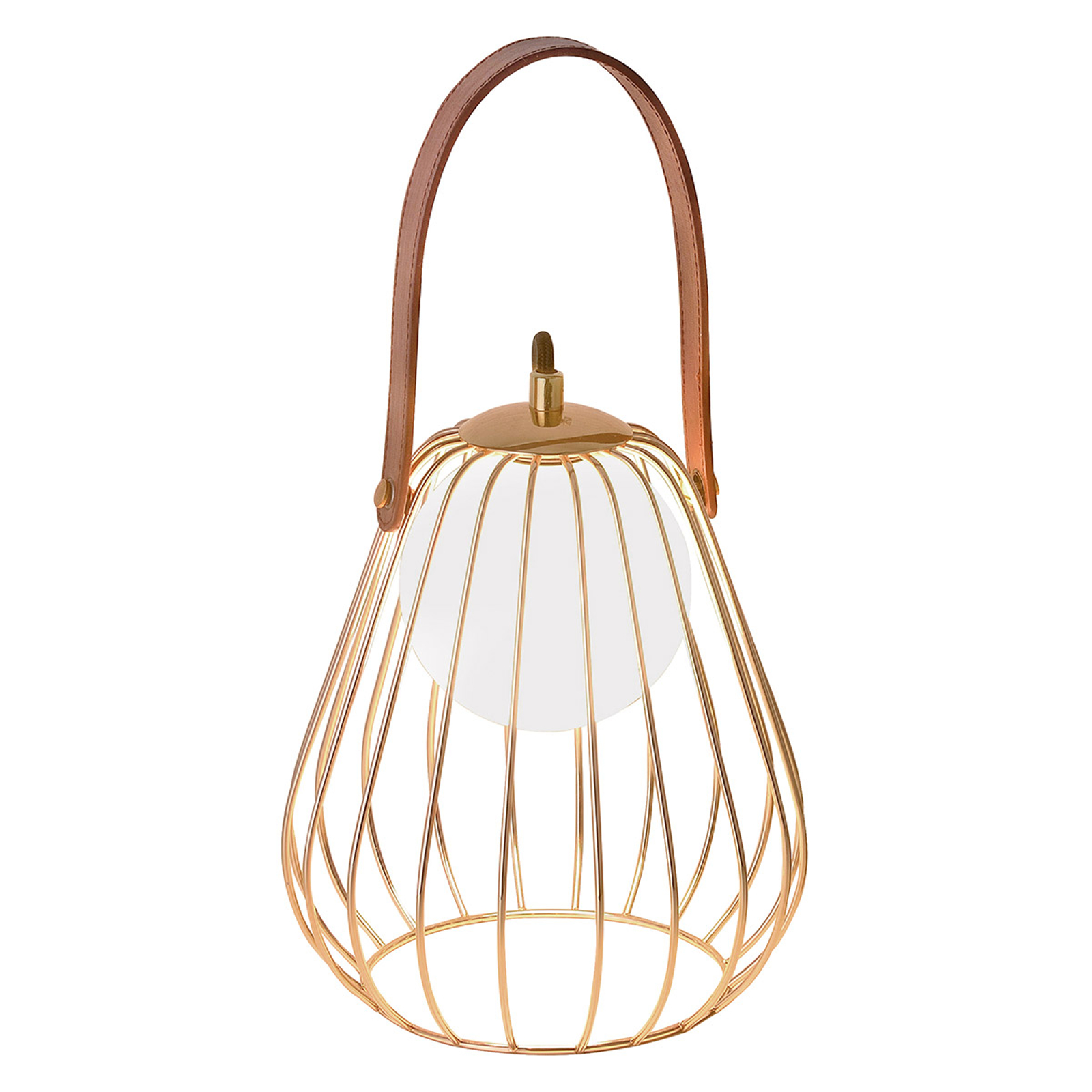 Bordslampa Levik med guldbur