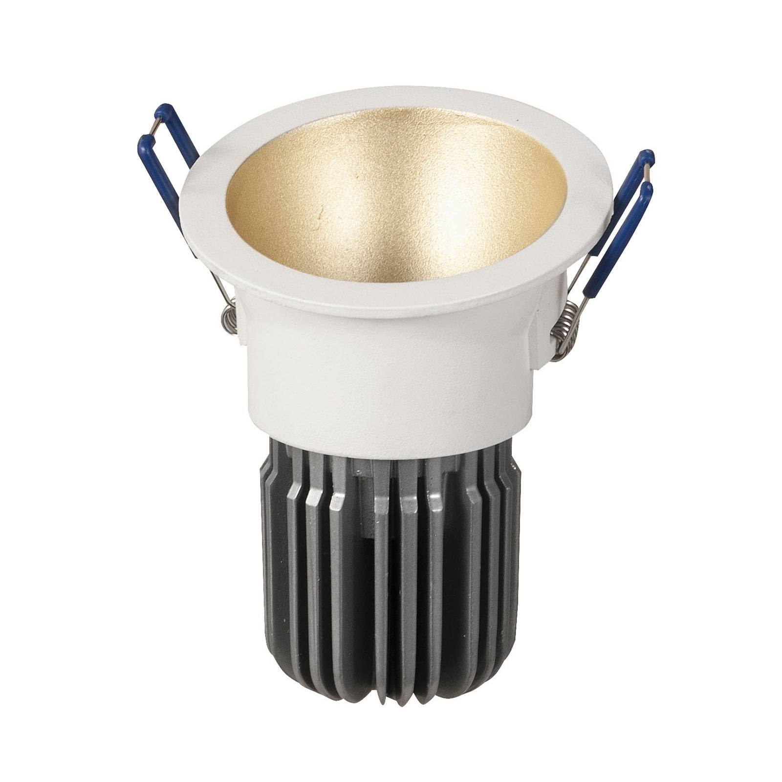 LED-inbyggnadslampa Toodle rund asymmetrisk, guld