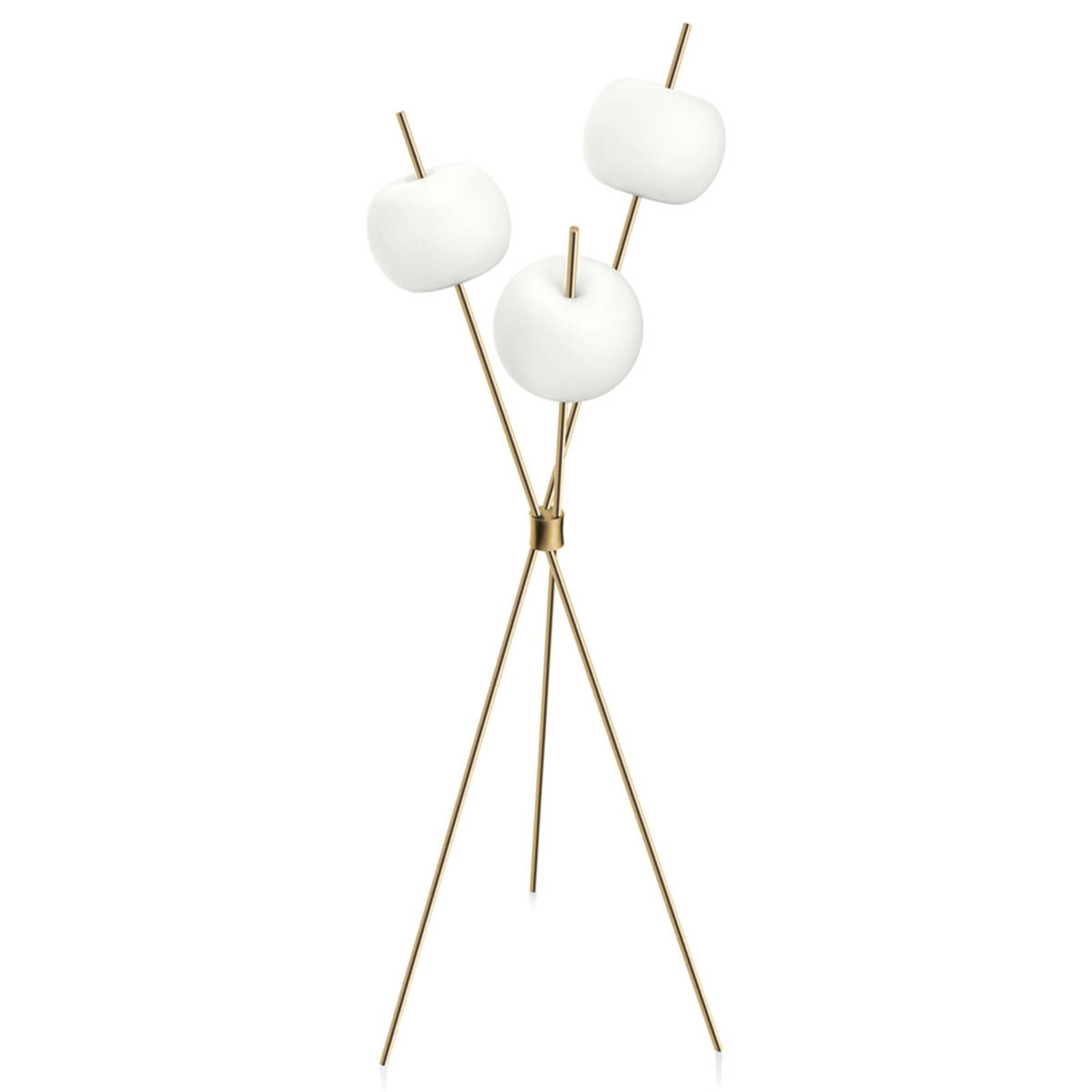 Kundalini Kushi - modern LED-golvlampa, mässing