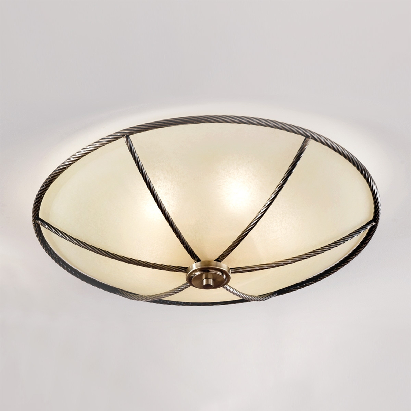 Champagnefärgad taklampa Galina, 56 cm