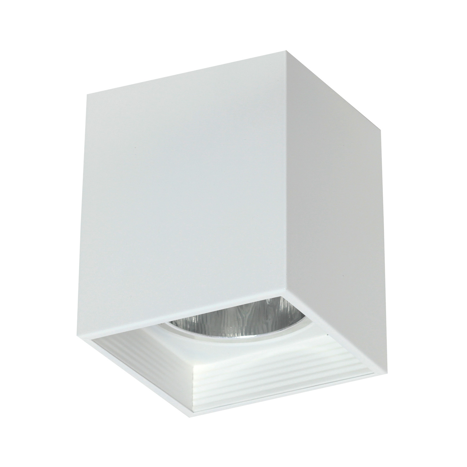 Taklampa Downlight square, vit, bredd 9,2 cm