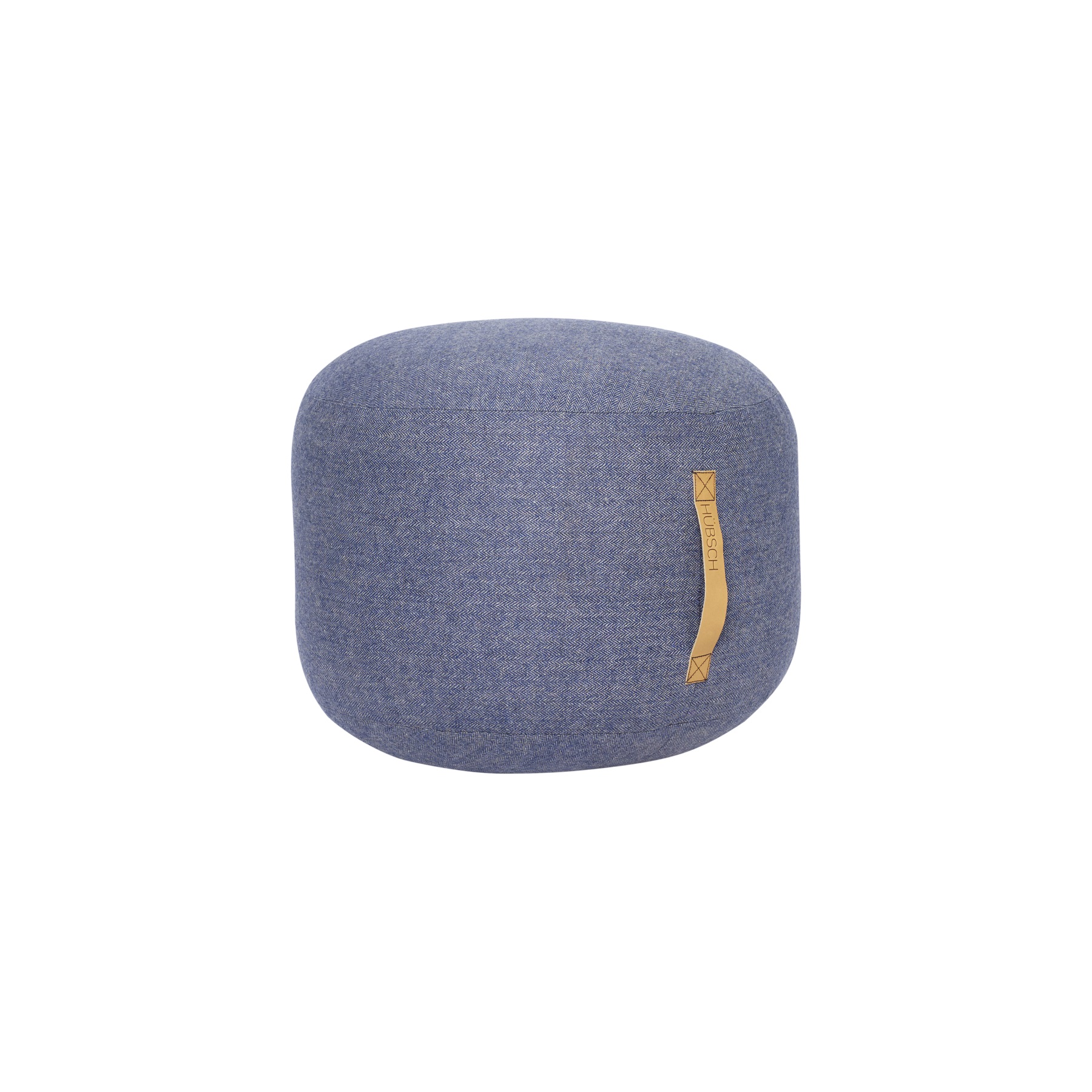 Sittpuff Ø 50 cm ull blå Hubsch