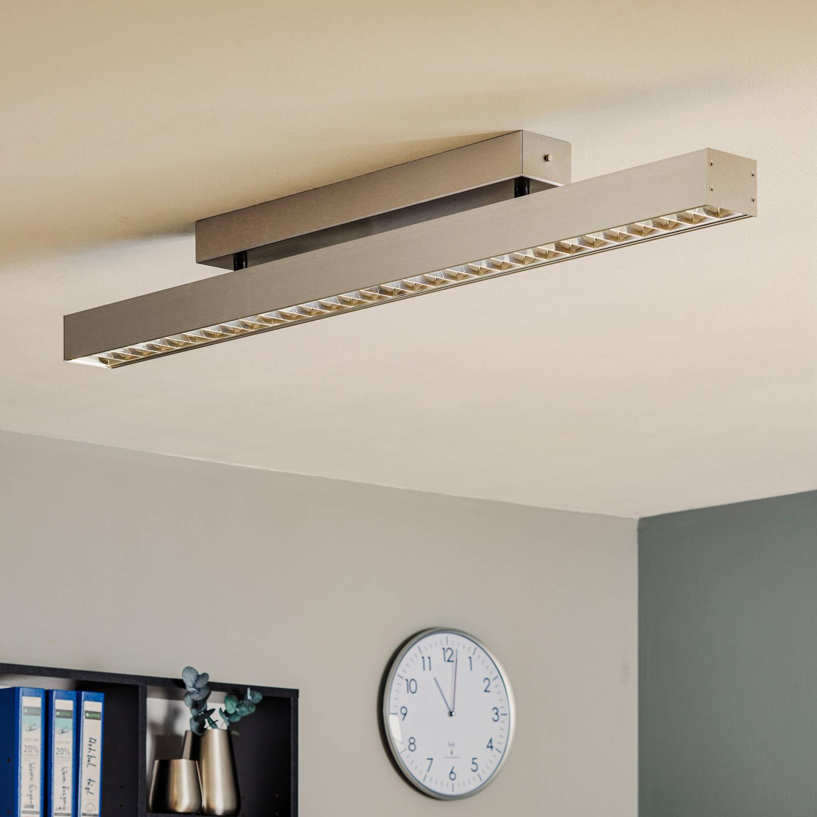 LED-taklampa Office One med spegelraster