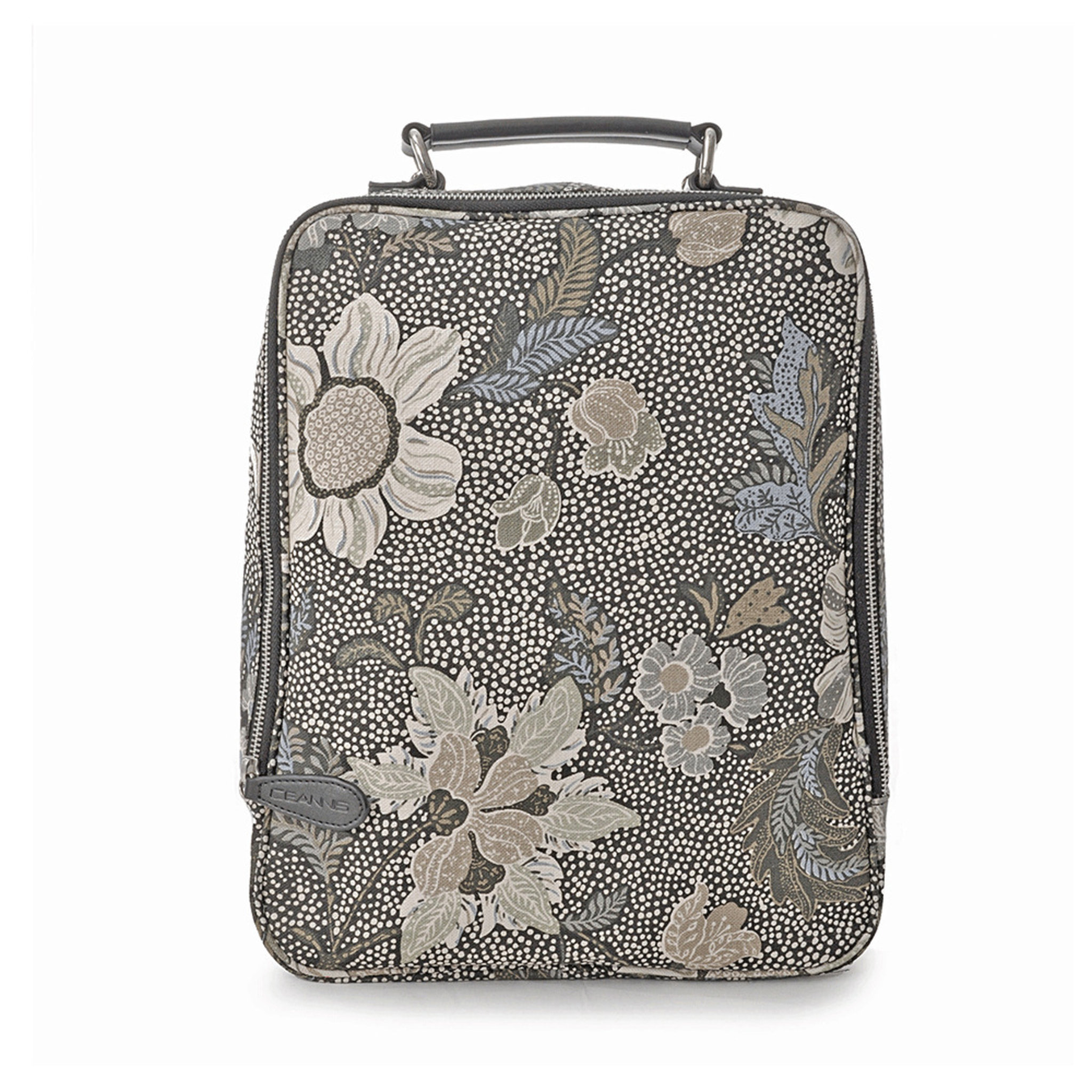 Kids Ravenna Backpack Black Flower Linen