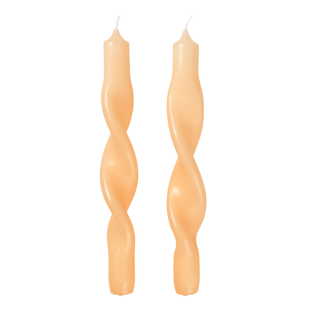Broste Copenhagen - Broste Copenhagen Twisted Ljus 2-pack Honung