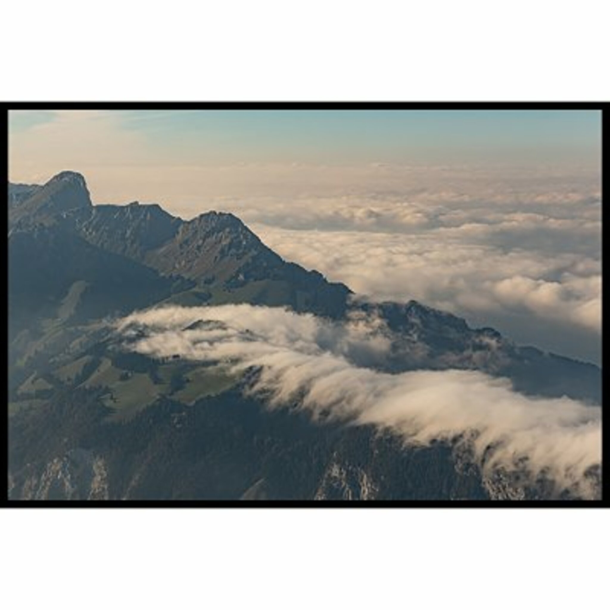 Cloudy Mountains Poster