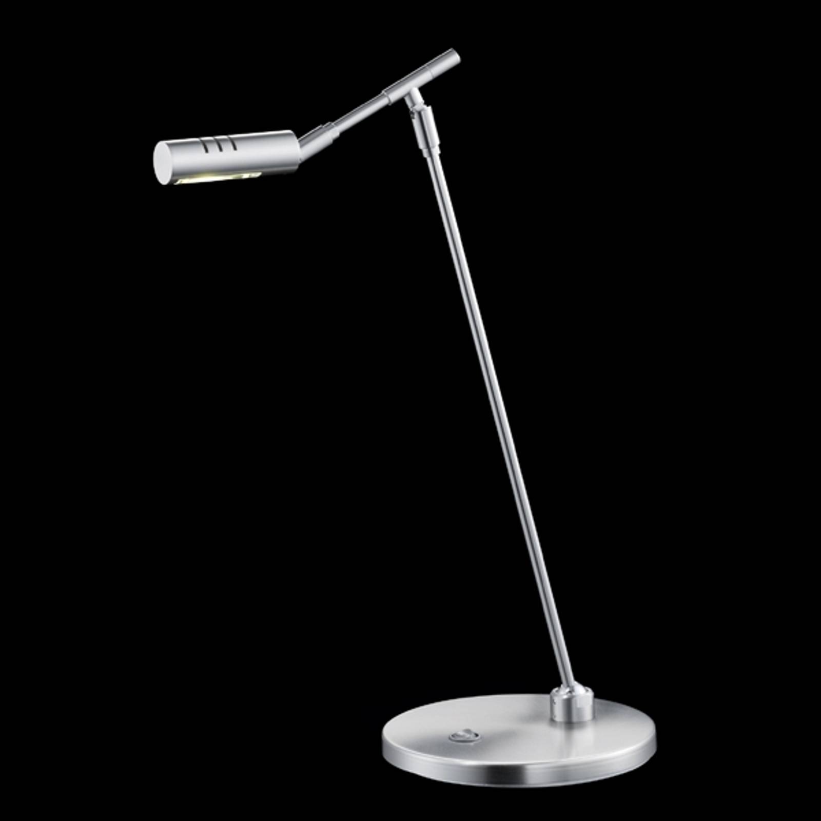 LED-bordslampa SENOS i matt nickel