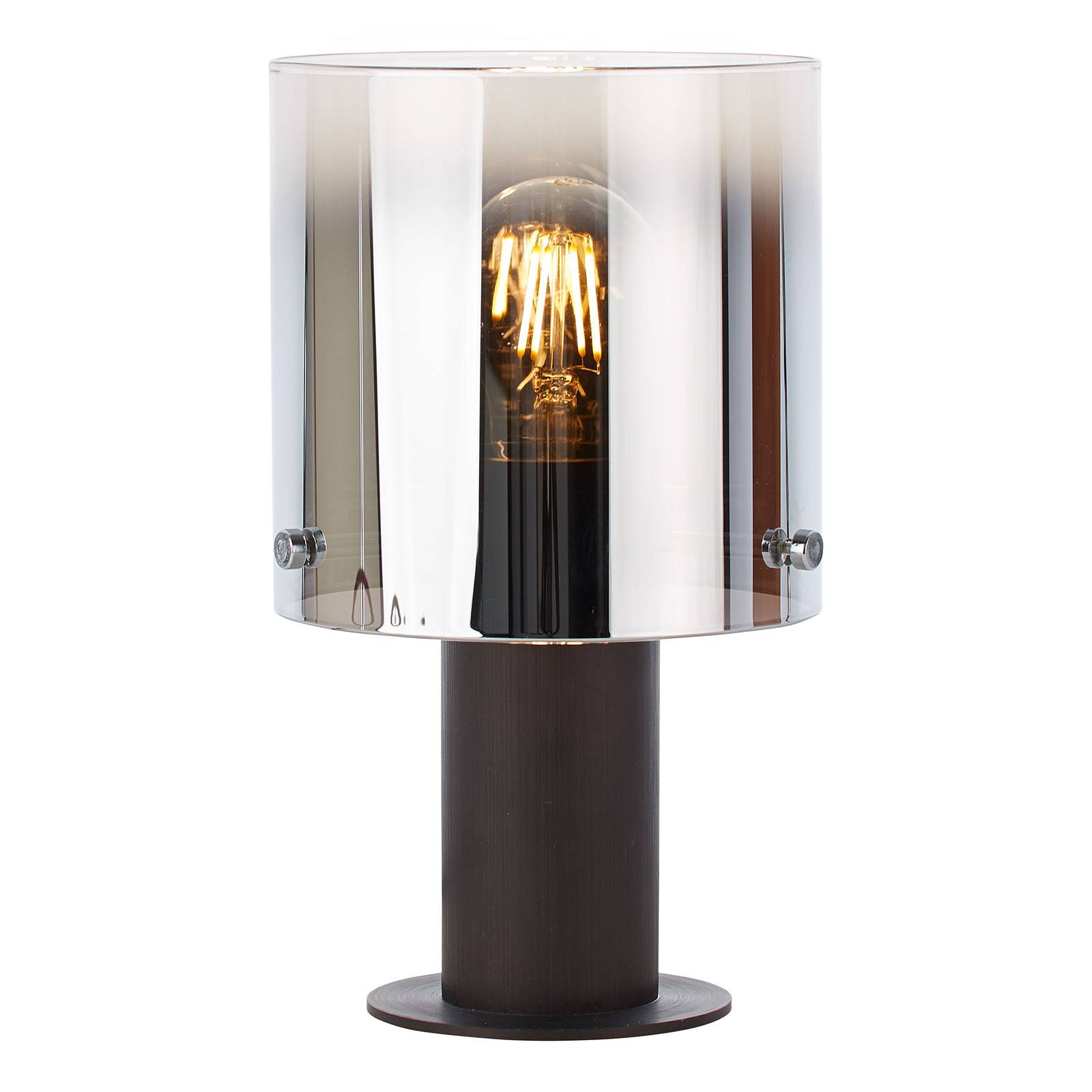 Bordslampa Beth med rökglasskärm