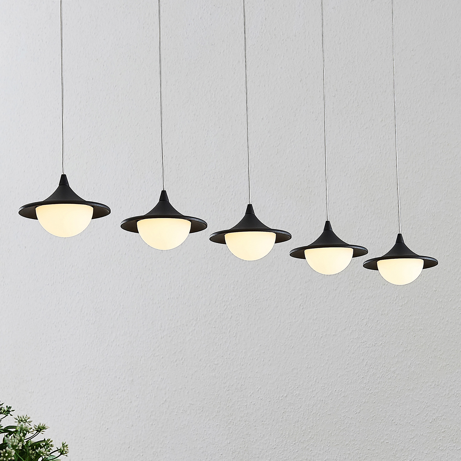 Lucande Tamsi LED-hänglampa, 5 lampor, dimbar