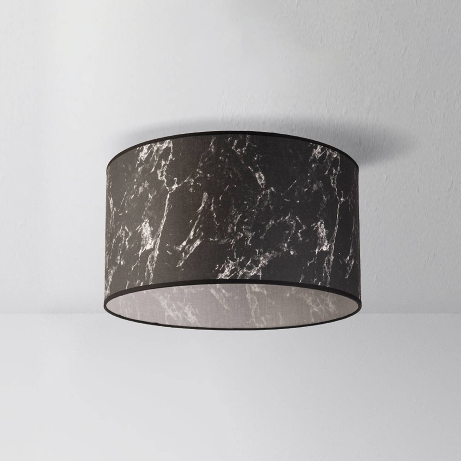 Taklampa Marble, svart marmorerad