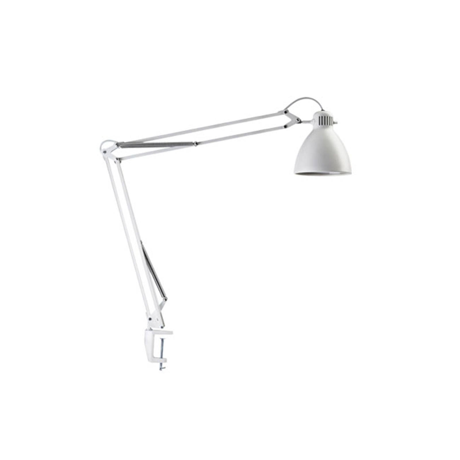 Klämlampa L-1 E27 vit