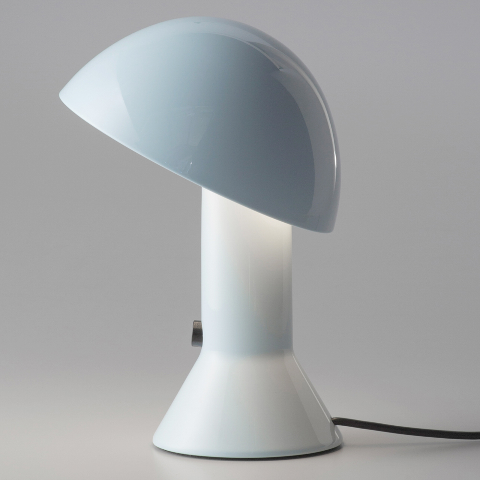 Ljusblå designerbordslampa ELMETTO