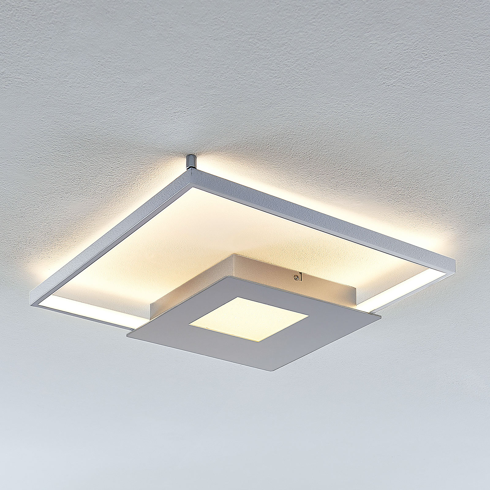 LED-taklampa Anays, kantig, 42 cm