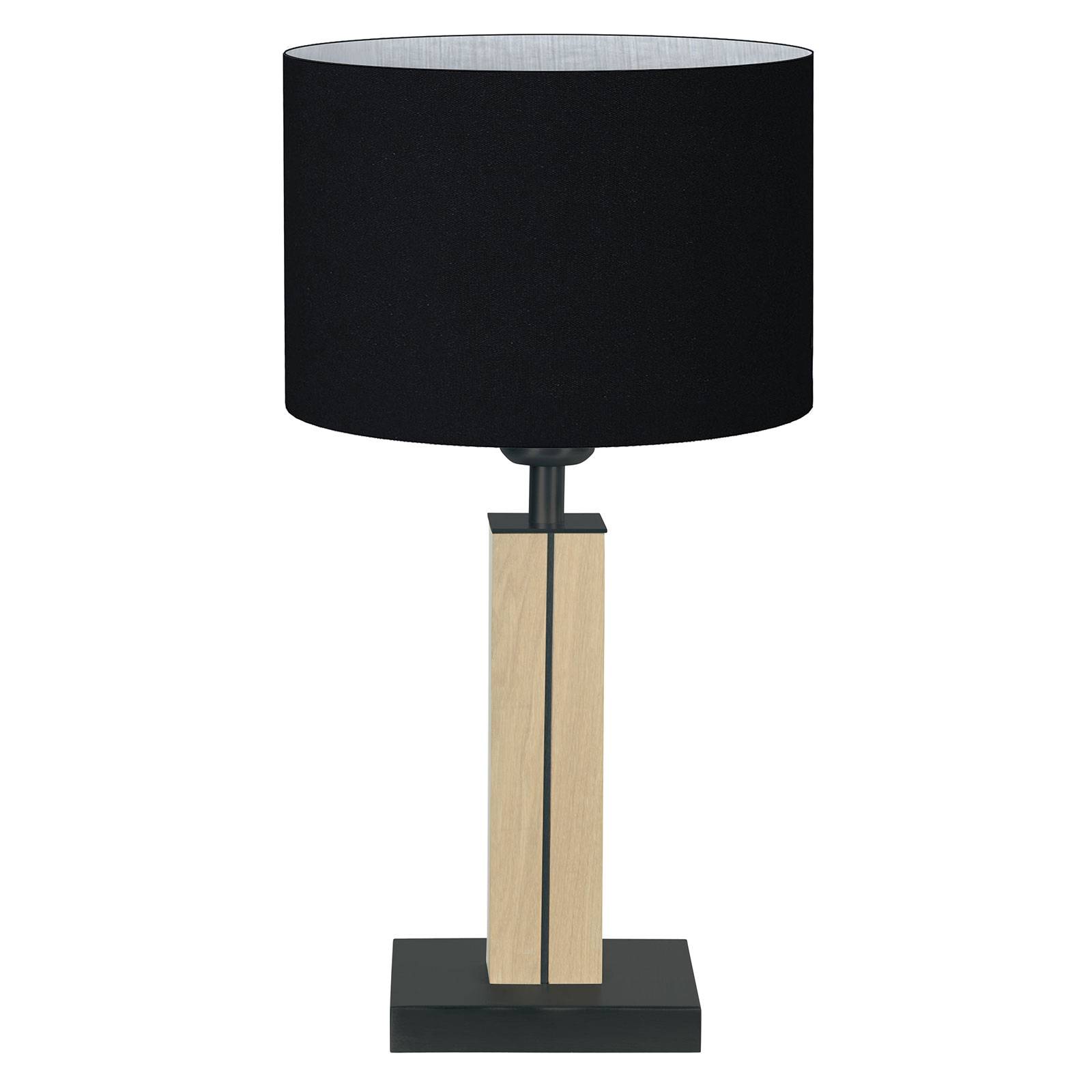 HerzBlut Dana bordslampa ek natur, svart 41 cm