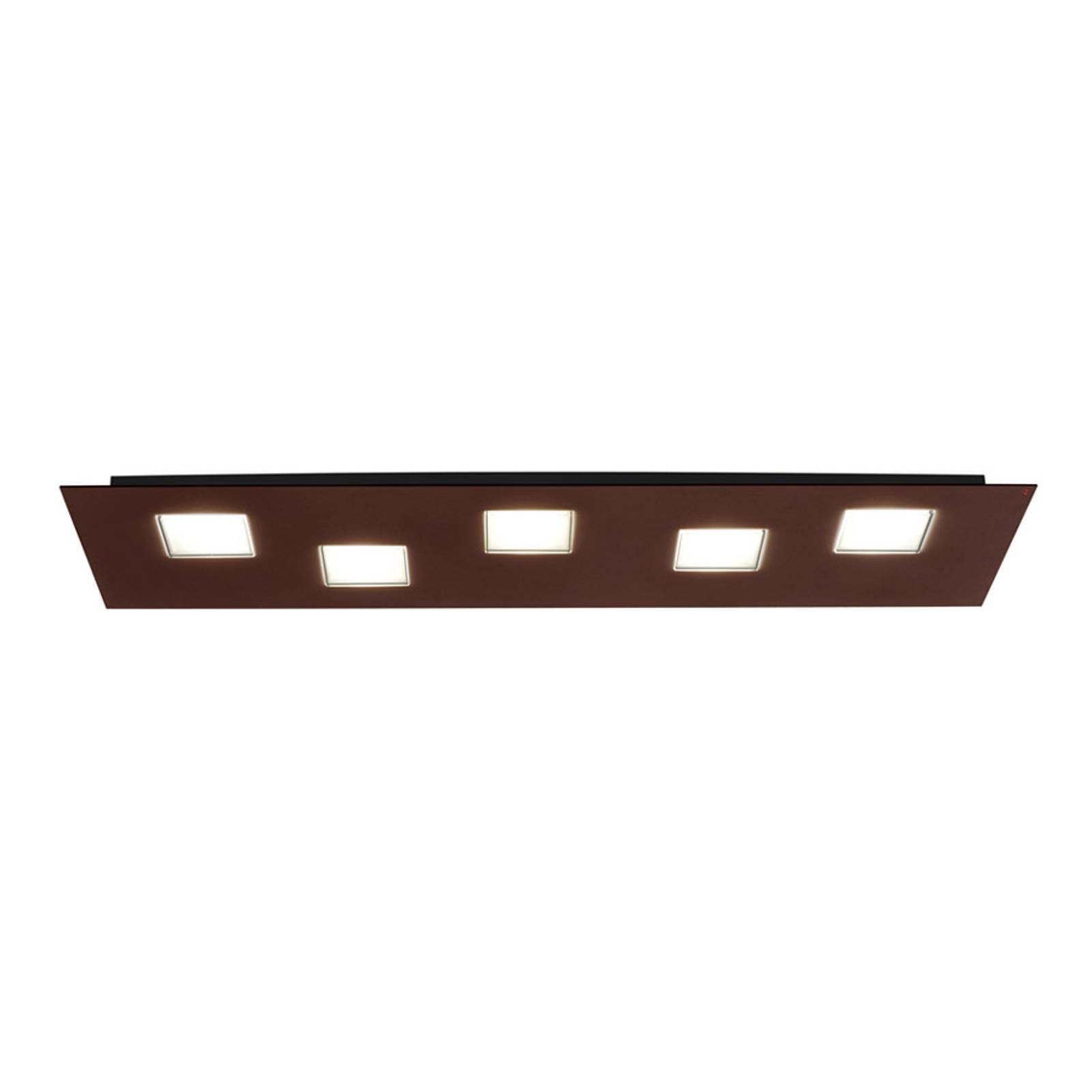 Fabbian Quarter – svart LED-taklampa 5 lampor