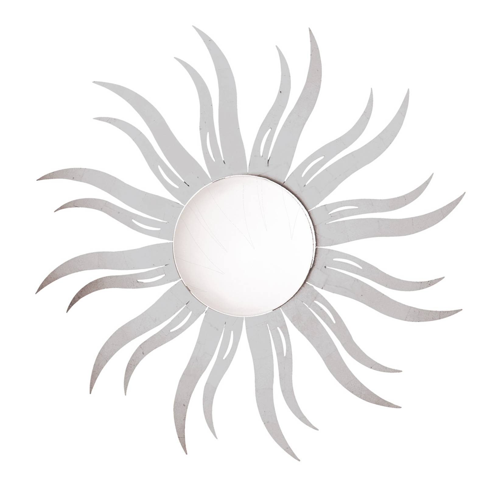 Solformad vägglampa Inka LED med bladsilver