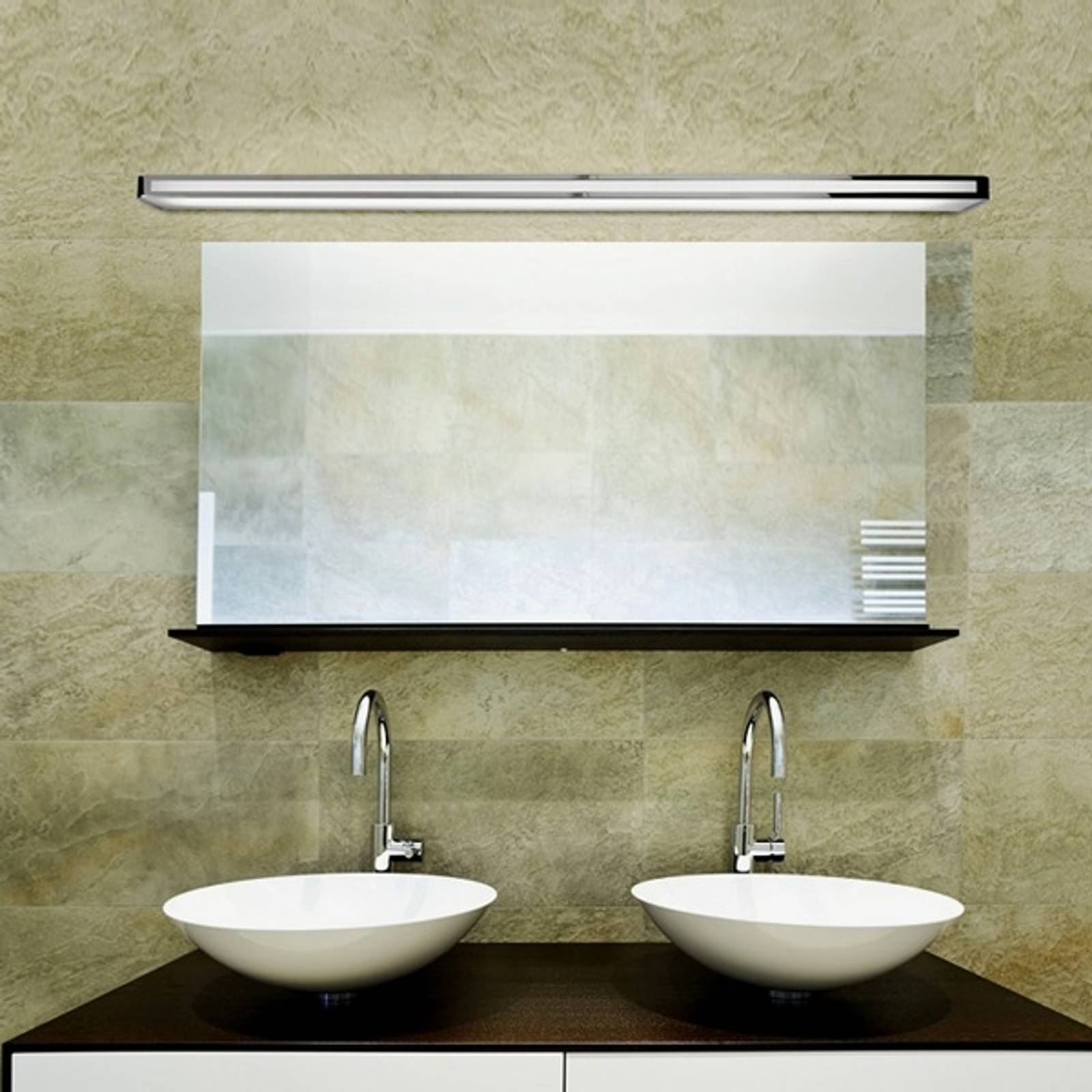 Arcos - mångsidig vägglampa i krom, 150 cm