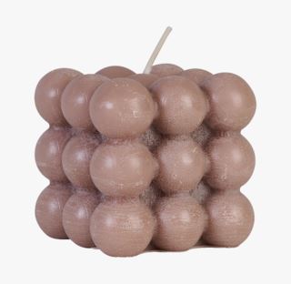 Bubble square prydnadsljus beige