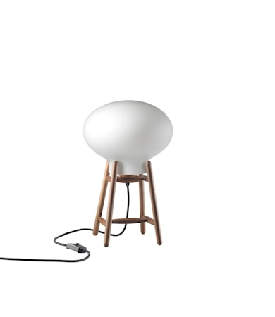 U4 Hiti Bordslampa Valnöt Nature Opal Glas