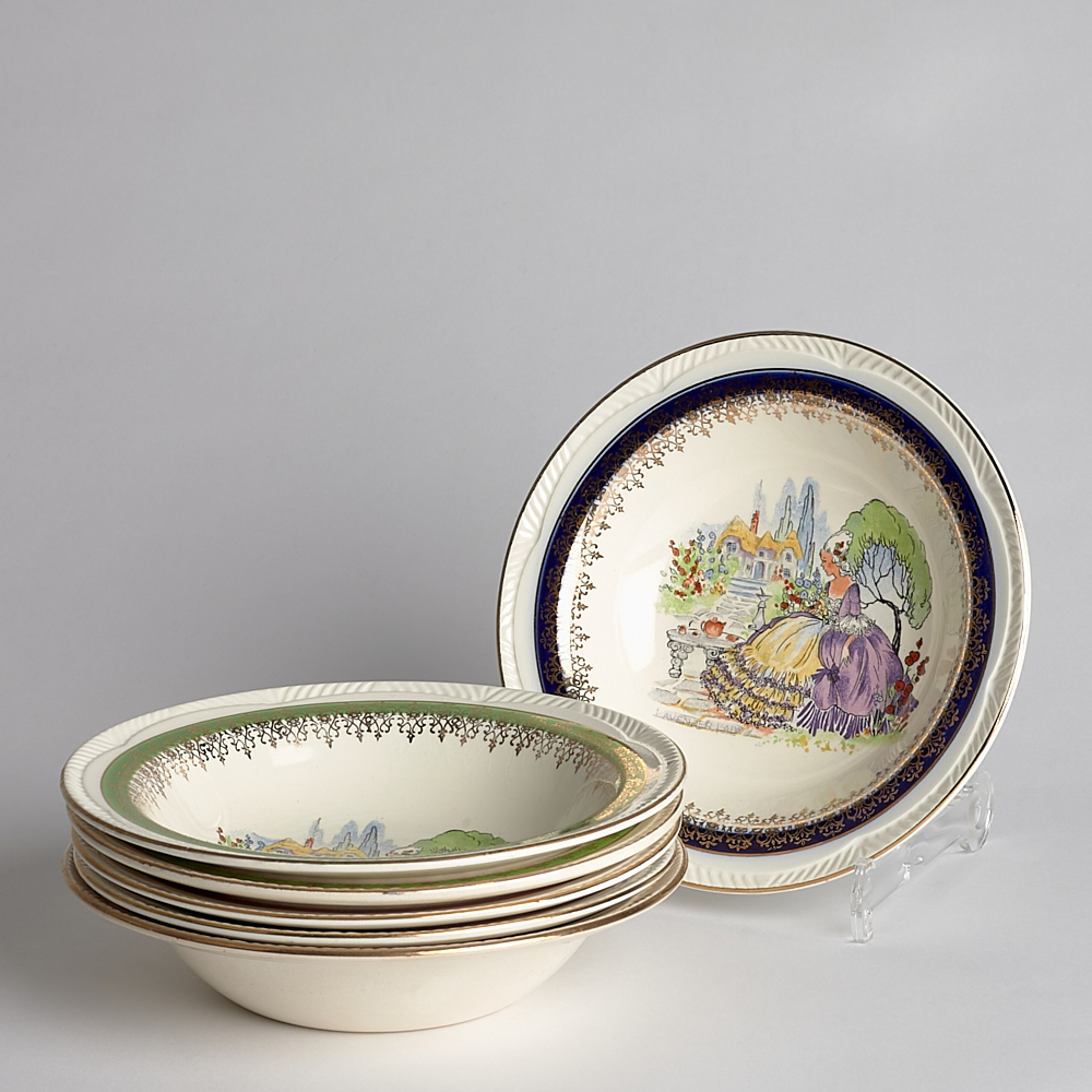 Vintage - SÅLD Dessertskålar England 6 st