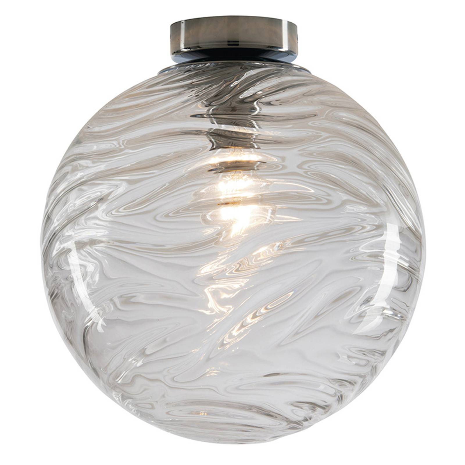 Taklampa Nereide, glas klart