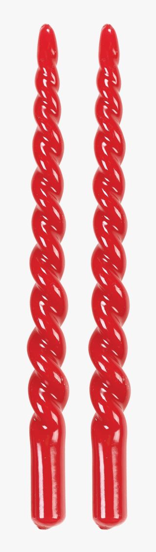 Twisted stakelys GLOSS kronljus röd