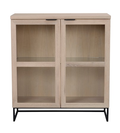 Everett Skåp Vitpigmenterad ek m glasdörr 105 cm