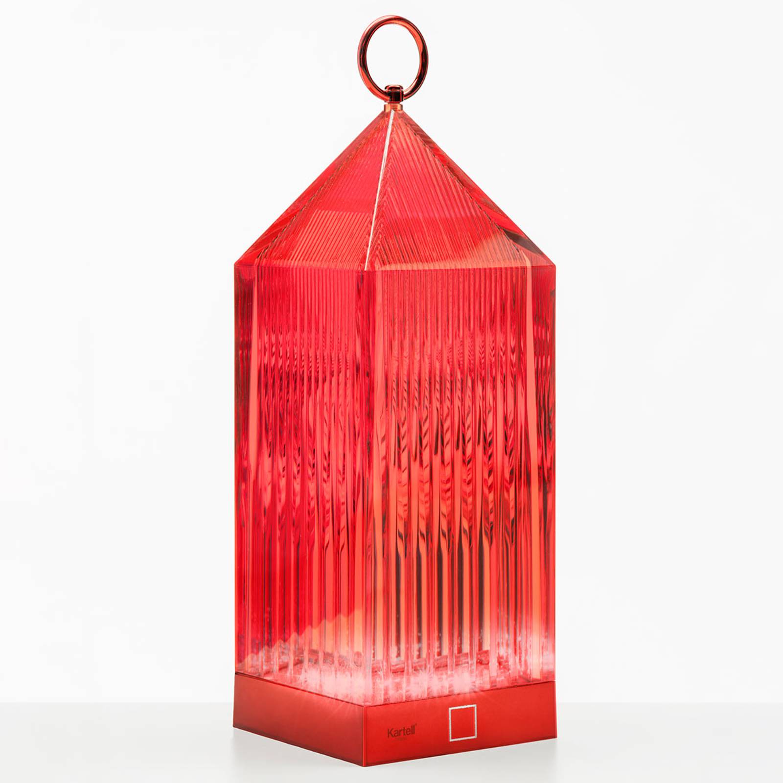 Kartell Lantern LED-bordslampa, röd IP54