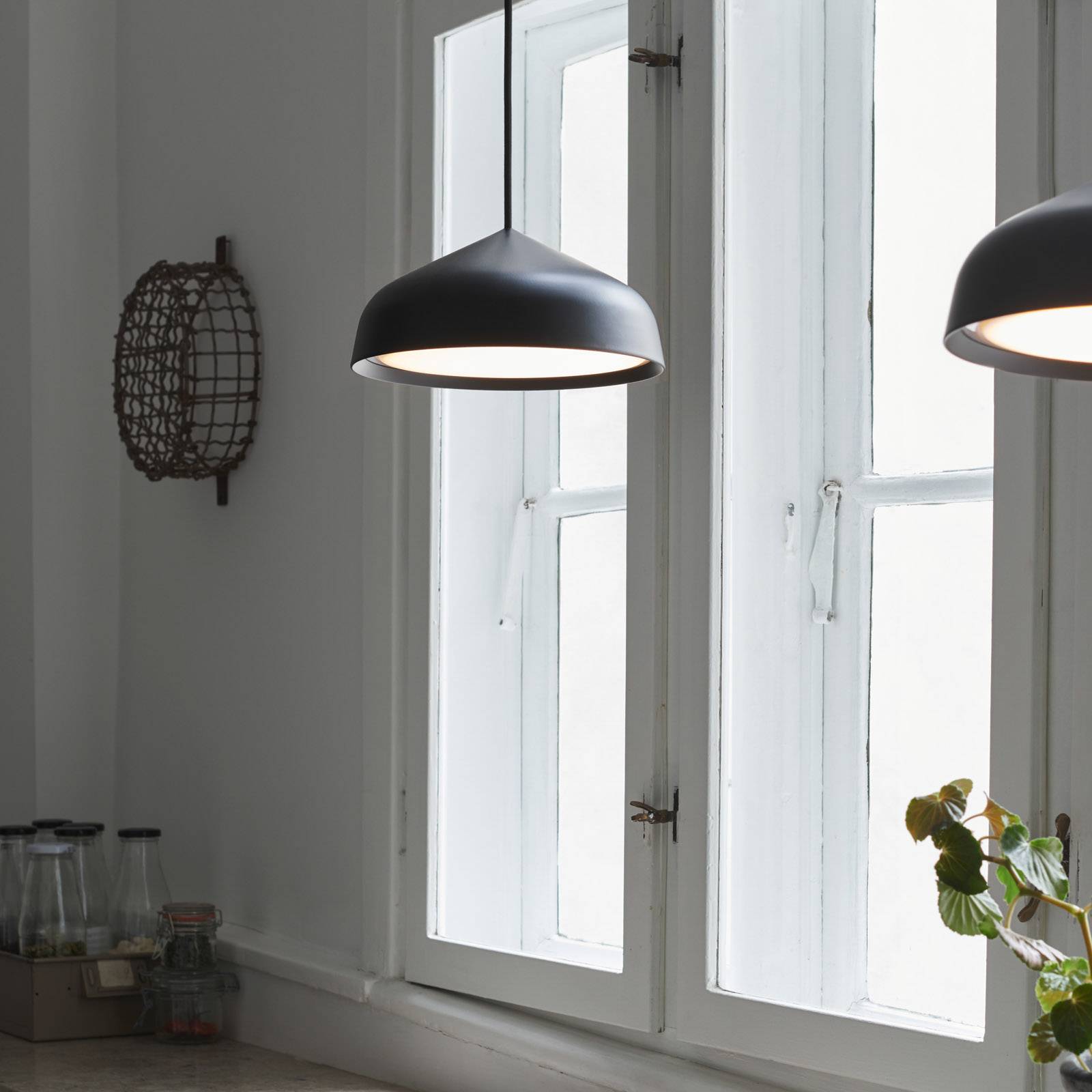 LED-hänglampa Fura, 25 cm, svart