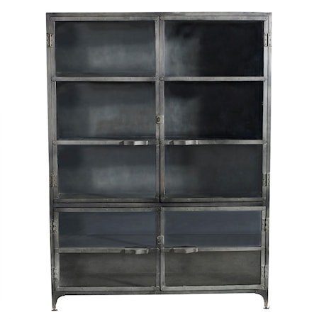 Iron glass cabinet vitrinskåp