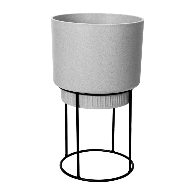 Kruka Studio med ställning 22 cm, grå