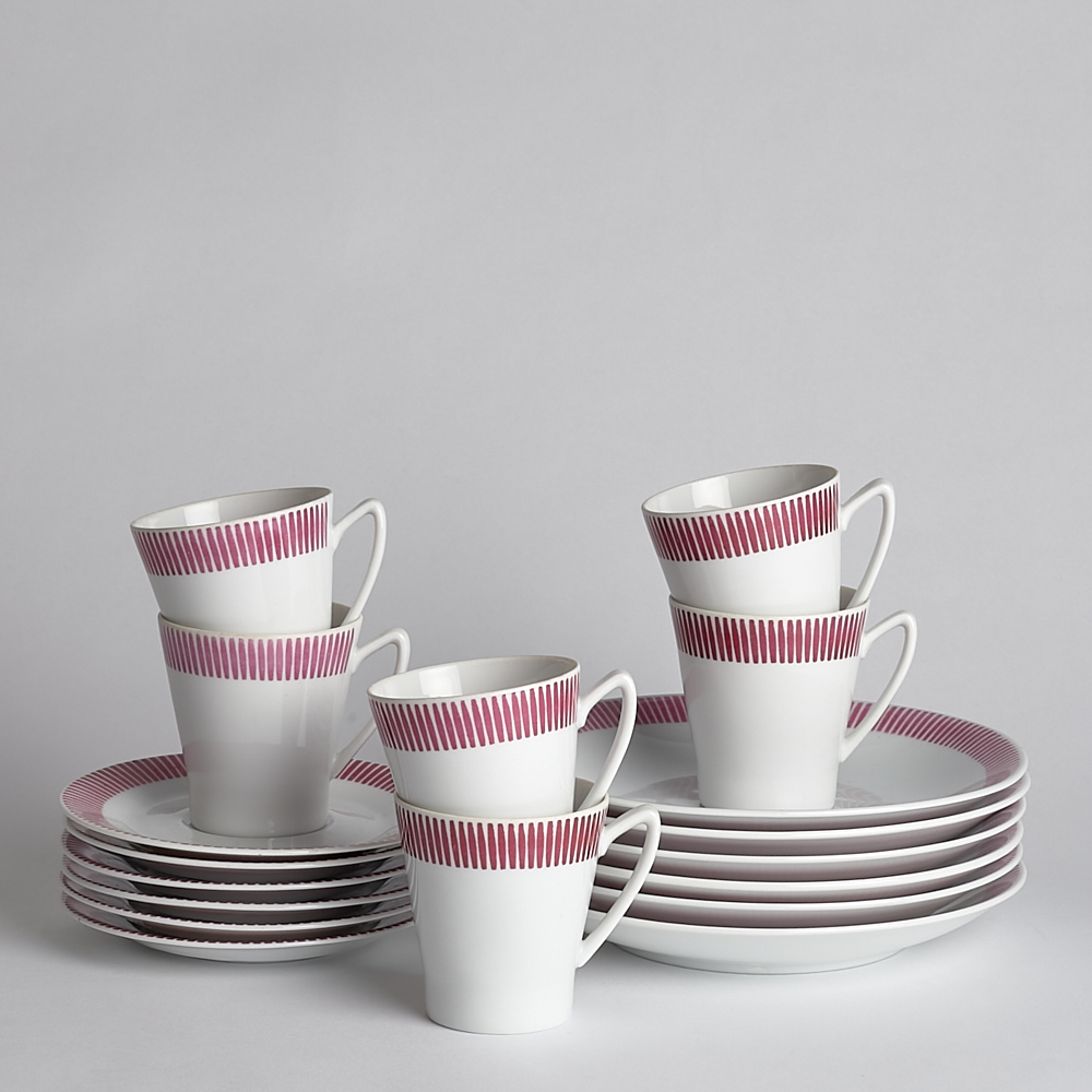 Vintage - SÅLD Kaffekoppar med Fat och Assietter Modell Klara 6 st