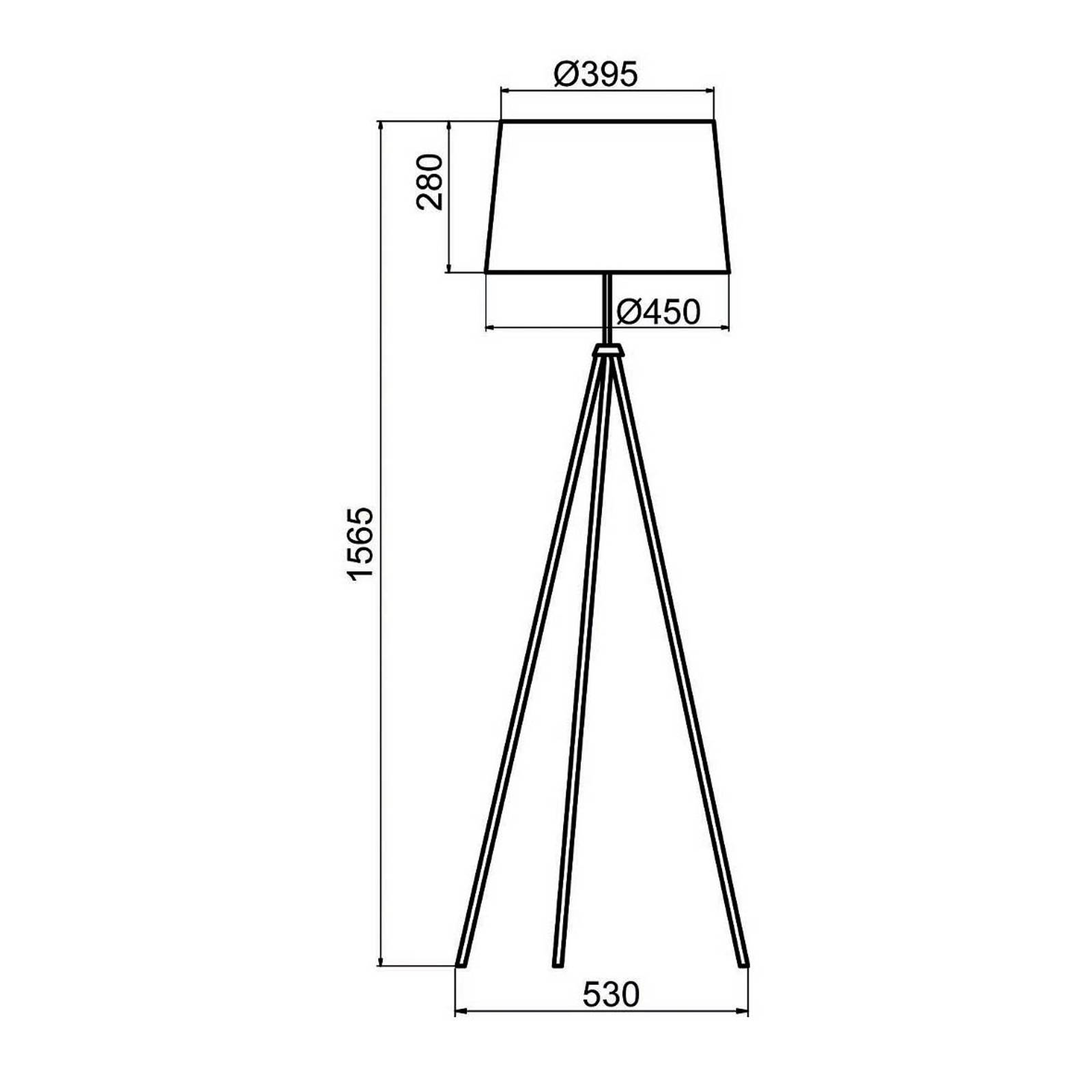 Aluminor Tropic golvlampa vit, röd kabel