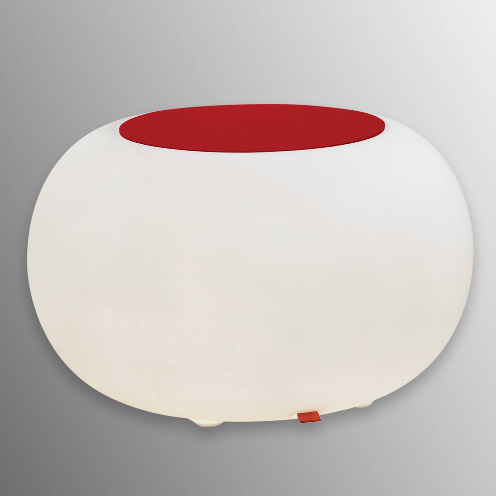 Bord BUBBLE Indoor LED-ljus vit + röd filt
