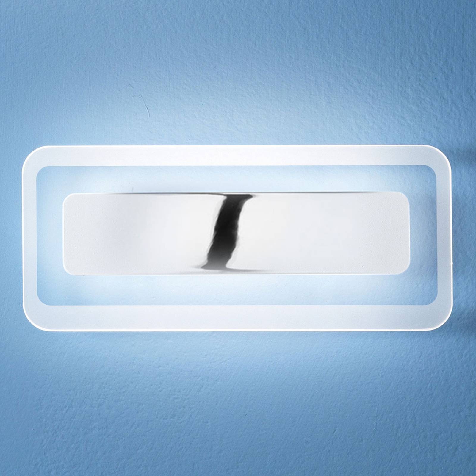 LED-vägglampa Antille krom 31,4 cm