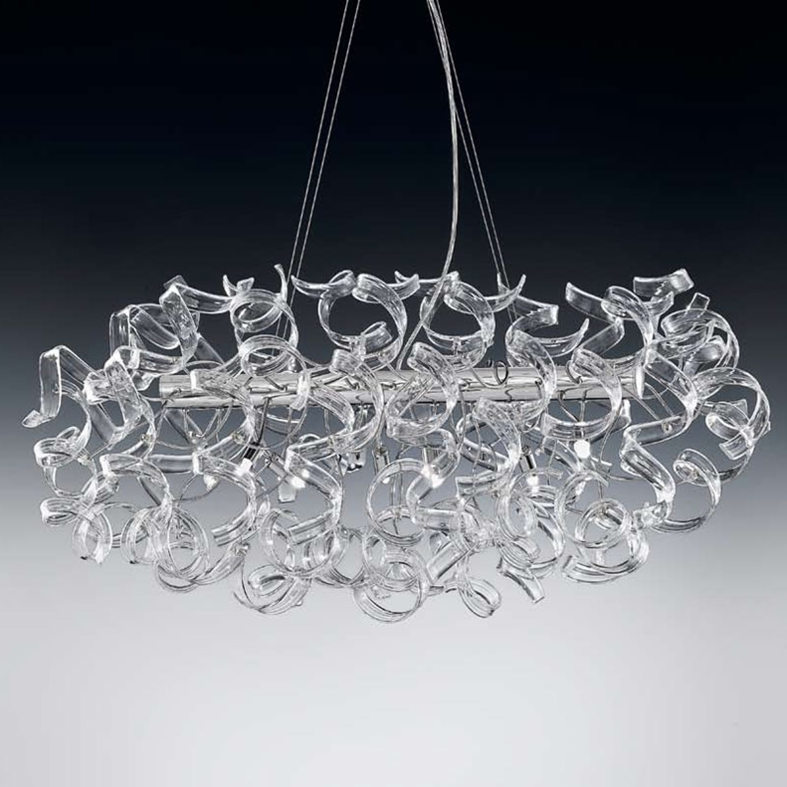 Transparent taklampa CRYSTAL